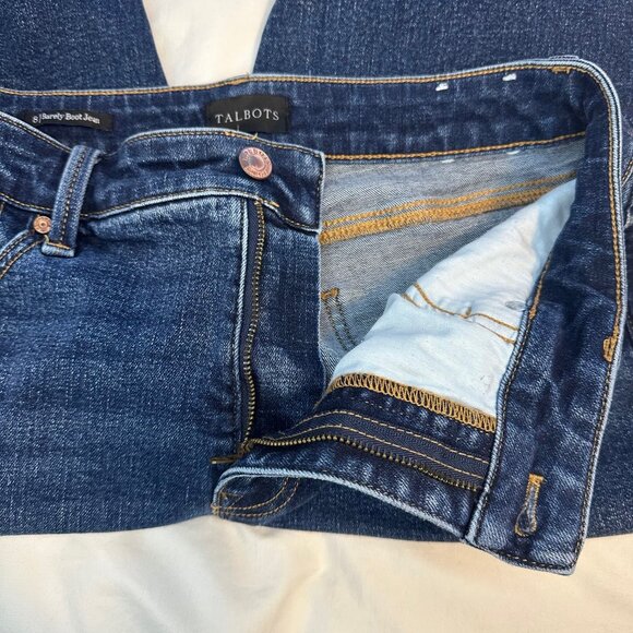 Talbots Barely Boot Jeans in Emma Dark Wash 8 - Picture 10 of 13